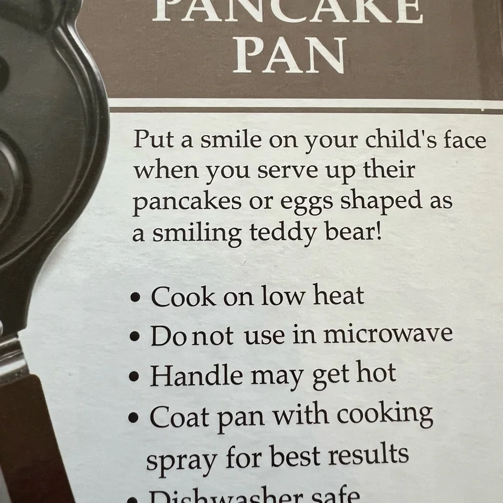 Myco Teddy Bear Pancake Fry Pan 3 for $20 NWT
